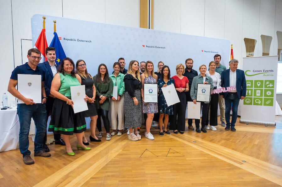 Auszeichnung der nachhaltigsten Sportveranstaltungen 2022_23 im Rahmen des Green Events Austria Netzwerkes