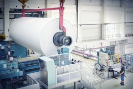 SC-Papierrolle in Produktion