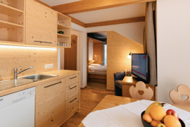 Küche-/Essbereich des Apartments "Urivata"