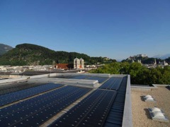 Über den Dächern Strom aus Sonnenlicht