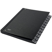 Pultordner / A4 / A-Z / schwarz / Hartpappe / Innenbl&auml;tter Kraftkarton