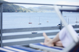 Einzigartig: Unsere Dachterrasse &uuml;ber Velden