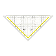 ARISTO AR1650/2 TZ-Dreieck aus Plexiglas mit Griff, mit Facetten und Tuschenoppen, Hyp. 22,5 cm