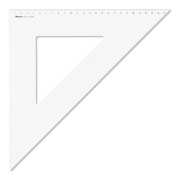 ARISTO AR4526F Dreieck 45&deg;, Hyp. 36.8cm, glasklar, mit Facette, Teilung 26 cm