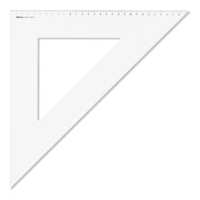 ARISTO AR4530F Dreieck 45&deg;, Hyp. 42 cm, glasklar, mit Facette, Teilung 29.7 cm