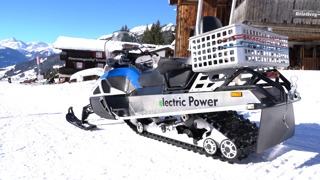 Elektro-Skidoo am Kristberg im Silbertal, der Genießerberg im Montafon Elektro-Skidoo am Kristberg im Silbertal, der Genießerberg im Montafon