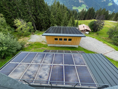 Photovoltaikanlagen am Kristberg im Silbertal, der Genießerberg im Montafon Photovoltaikanlagen am Kristberg im Silbertal, der Genießerberg im Montafon