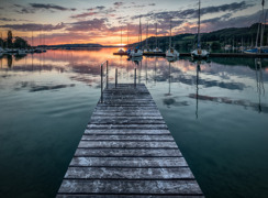 Der Mattsee am Morgen.