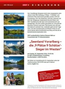 Seenland Vorarlberg - die "9 Plätze 9 Schätze"- Sieger im Westen Seenland Vorarlberg - die "9 Plätze 9 Schätze"- Sieger im Westen