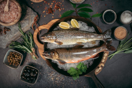 Saibling und Forelle in einem Topf