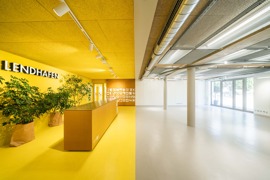 Blick Richtung Tresen und Eingang im LENDHAFEN