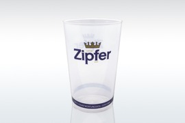 Classic Cup "Zipfer" 0,5l PP transparent
