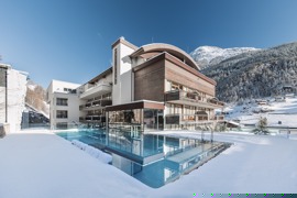 Außenansicht Hotel Bergland Winter Außenansicht Hotel Bergland Winter