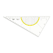ARISTO AR1660/1 TZ-Dreieck aus Plexiglas ohne Griff, Tuschenoppen, Hyp. 22,5 cm ARISTO AR1660/1 TZ-Dreieck aus Plexiglas ohne Griff, Tuschenoppen, Hyp. 22,5 cm