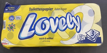Toilettenpapier Lovely gelb Toilettenpapier Lovely gelb