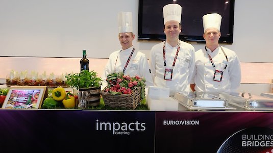 Teil des Impacts Catering Teams vor Ort