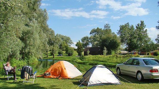 Campen in den Donauauen