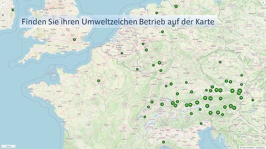 Umweltzeichen Betriebe auf Karte