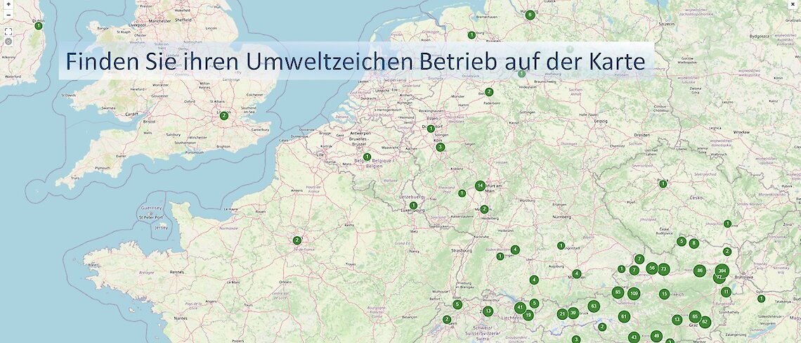 Karte mit Lizenznehmern