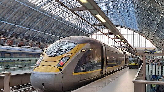 Eurostar in St. Pancras Station in London