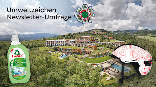 Collage Umweltzeichen-Gewinnspiel Newsletter Preise Collage Umweltzeichen-Gewinnspiel Newsletter Preise