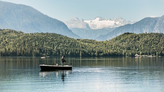 Fischerboot am Altausseer See Fischerboot am Altausseer See