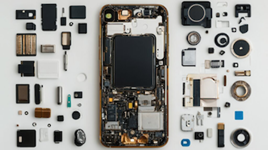 zerlegtes Smartphone
